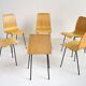 Set of 6 bent plywood chairs, 1950