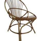 Vintage rattan chair by Dirk van Sliedregt Rohe Noordwolde 1960 in the Netherlands