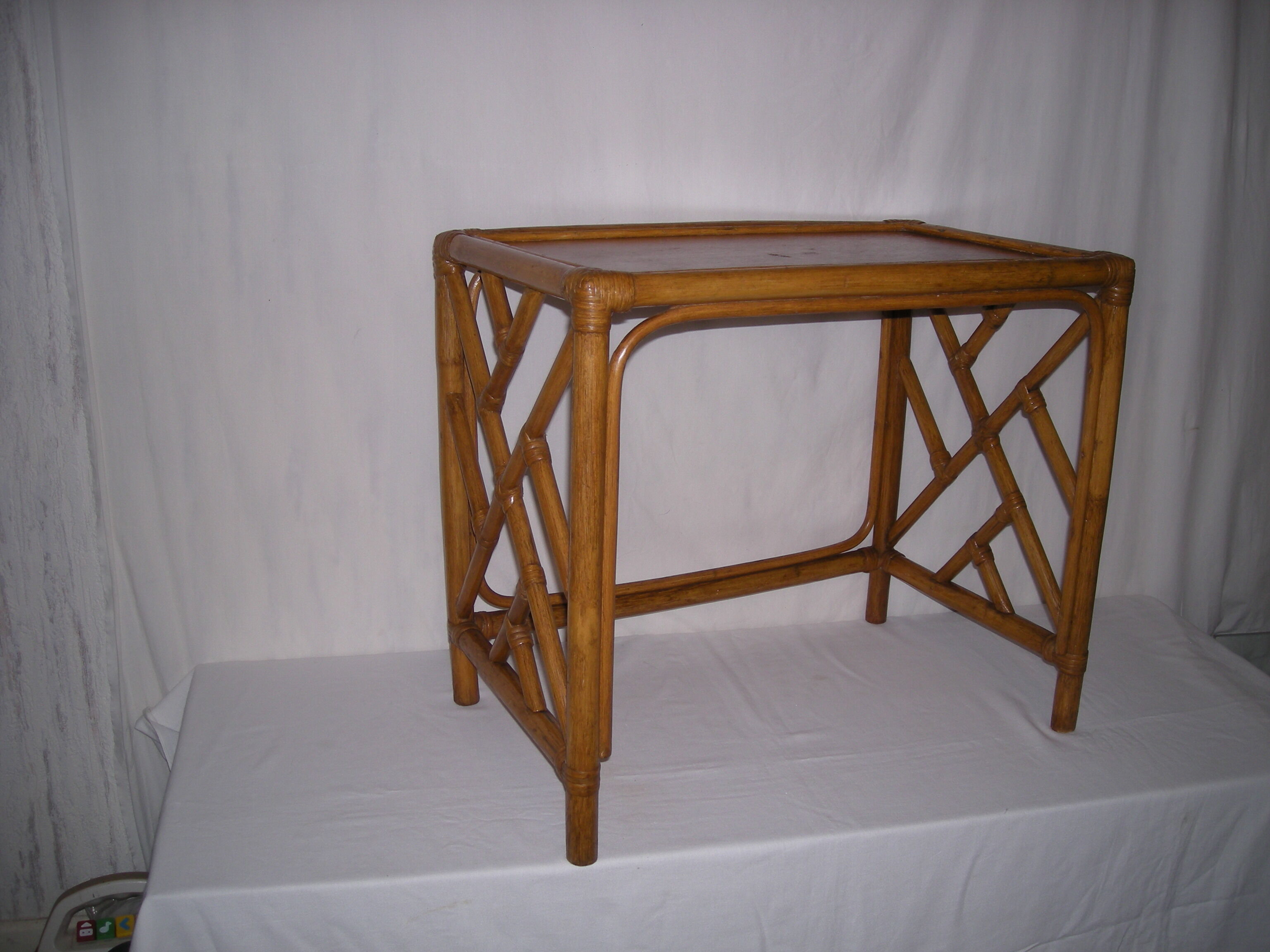Rattan bamboo coffee table from the 50s