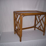 Rattan bamboo coffee table from the 50s
