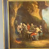 Oil on Canvas Painting Genre Scene Flemish School, 18th Century