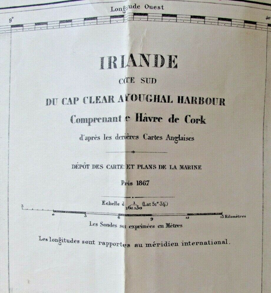Chart - Ireland: Cape Clear Youghal Harbour Cork Baltimore Harbour