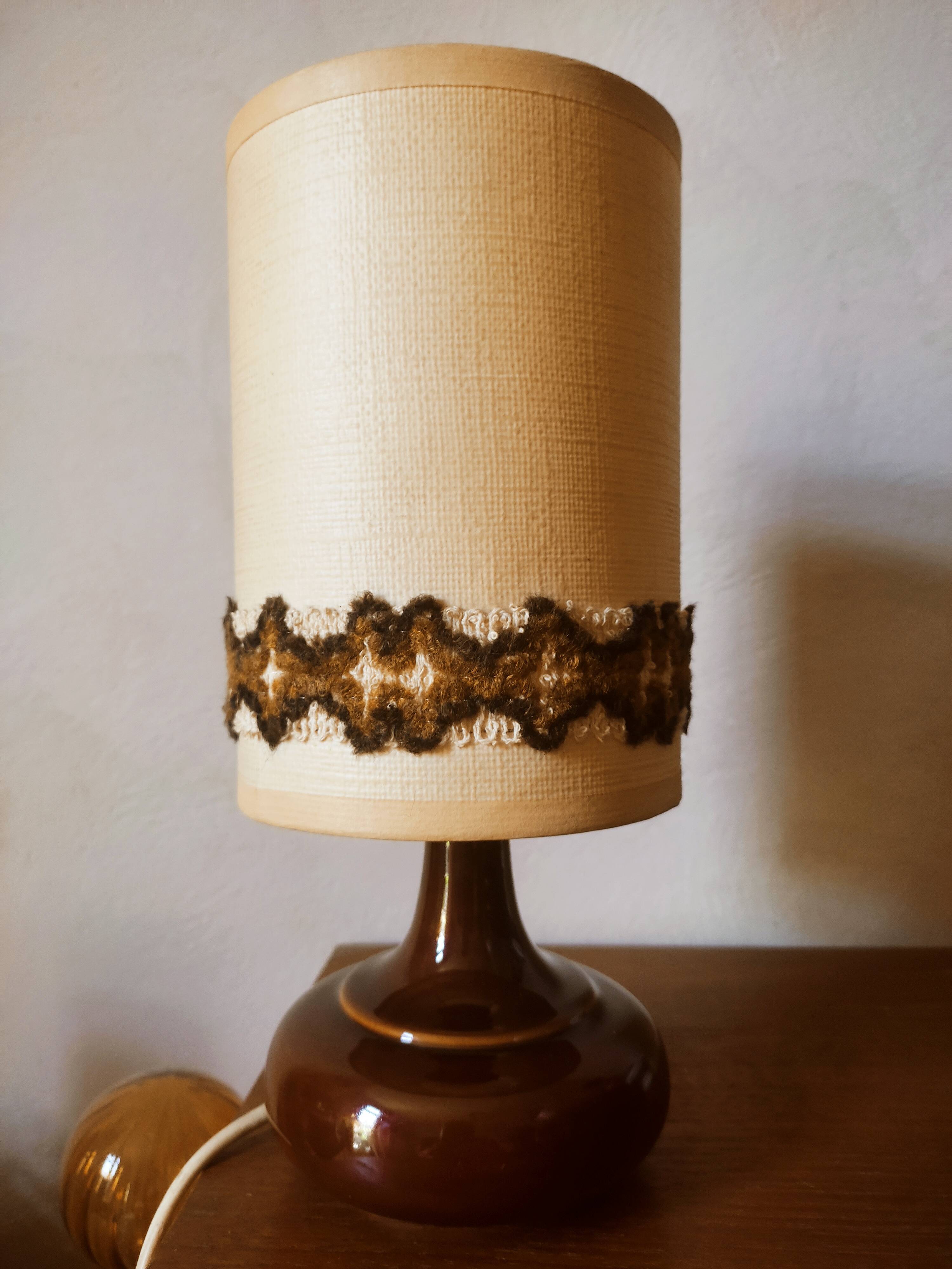 70's ceramic bedside lamp