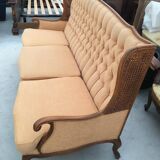 Mid-Century Italian Velvet Sofa Paolo Buffa Style 1950s