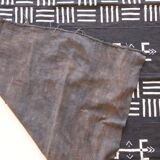 Tissu vintage du Mali noir et blanc
