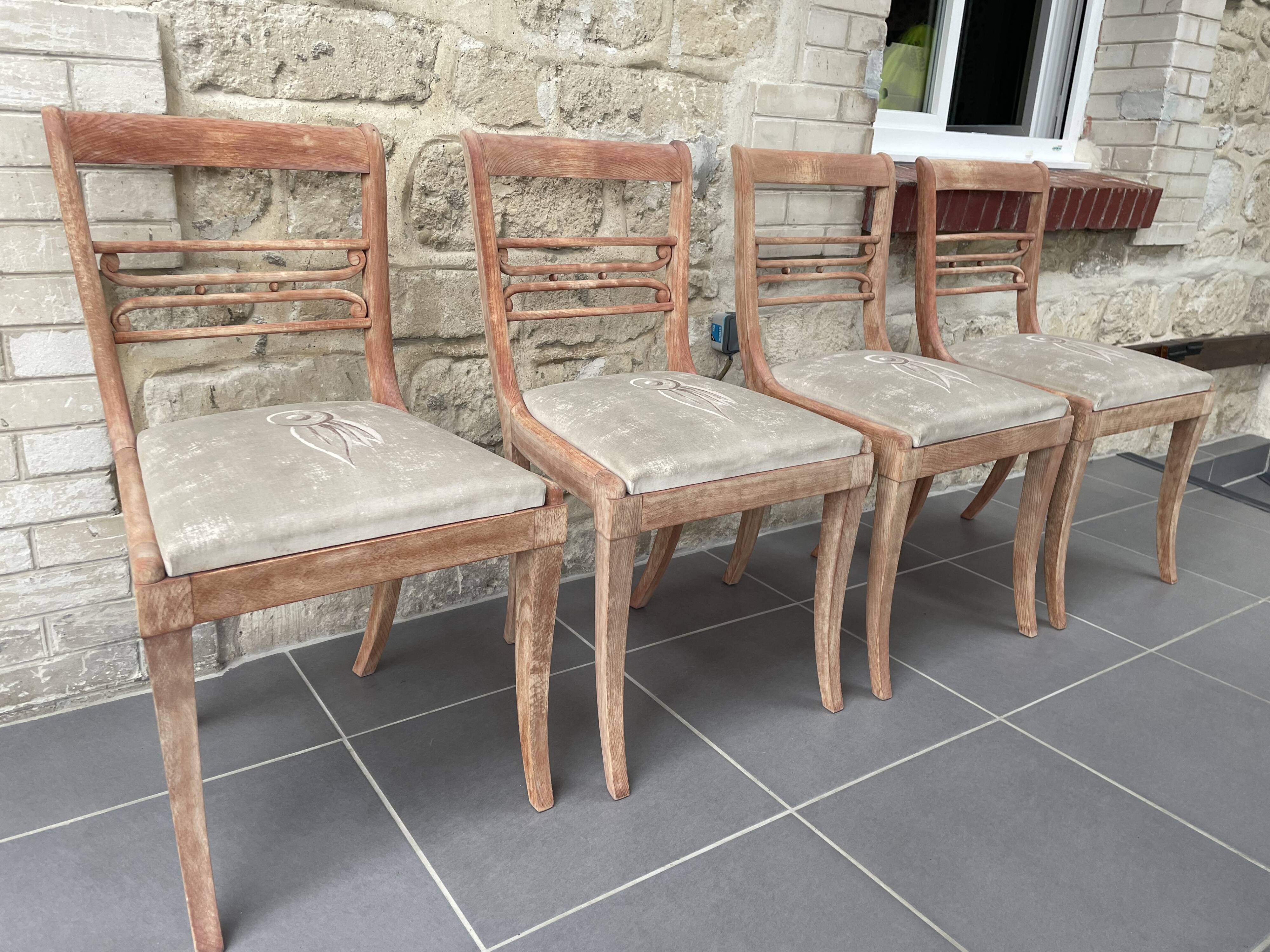 4 chairs signed M Hirch from the 50s/60s.