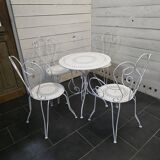 Old wrought iron garden furniture