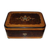 Napoleon III jewellery box in marquetry