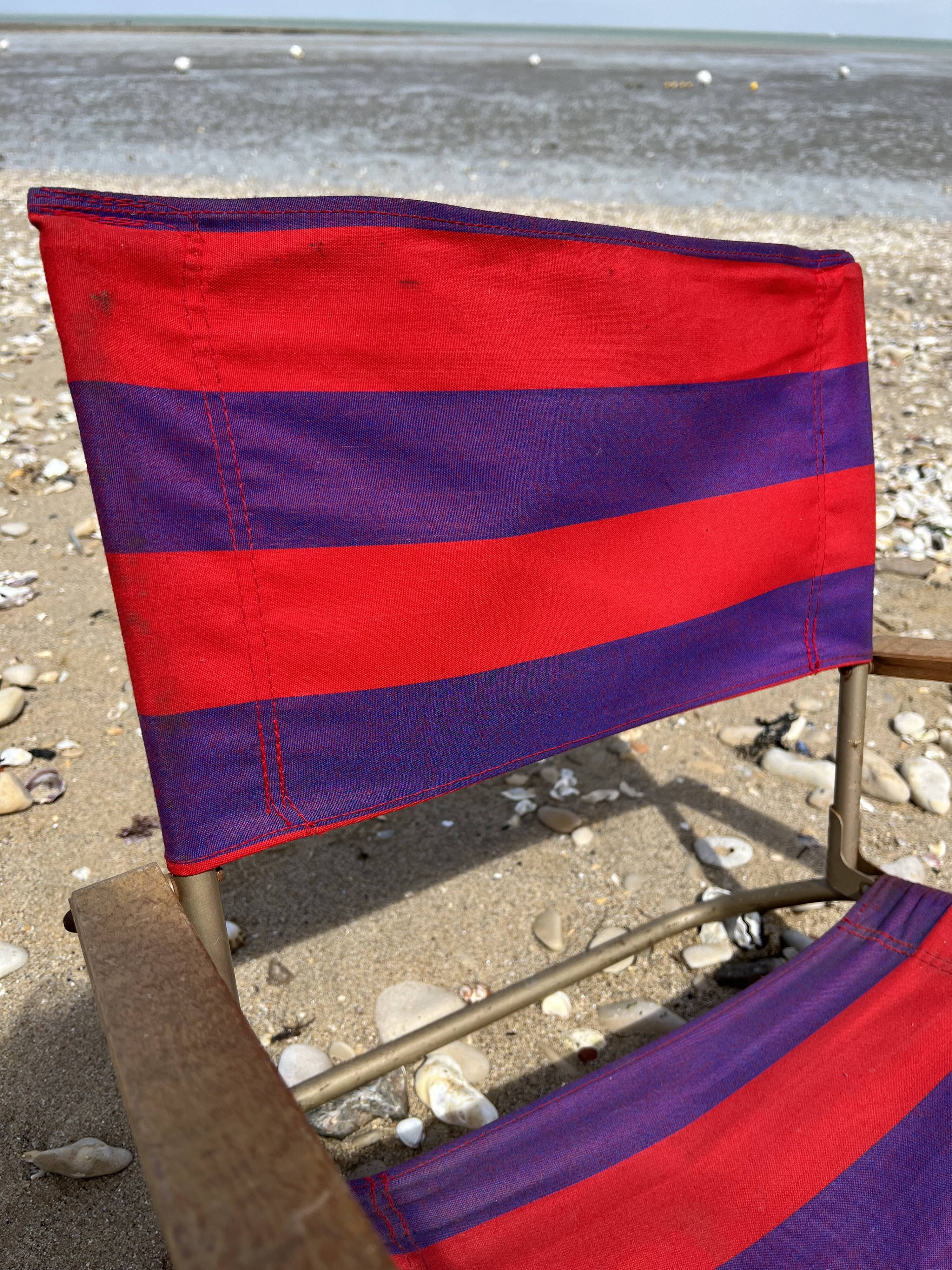 Vintage folding beach chair 1970