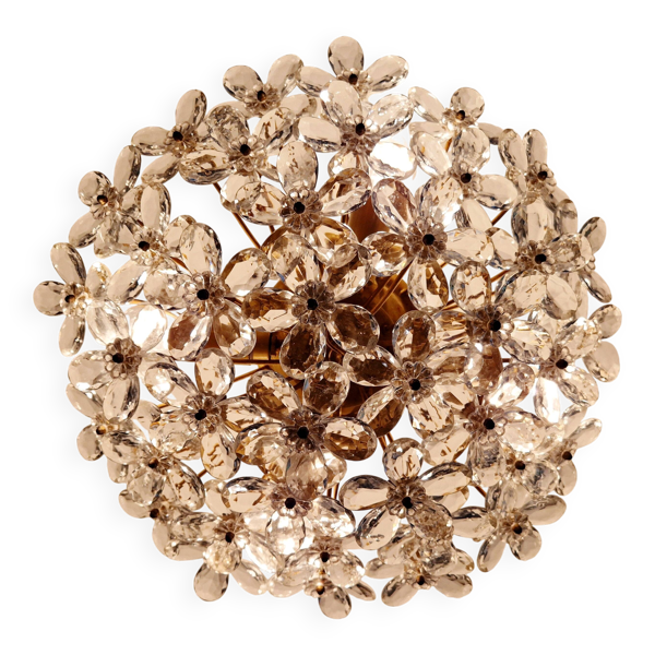 Grand plafonnier italien en verre de Murano, 1970