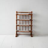 Vintage Scandinavian birch magazine rack 1940s