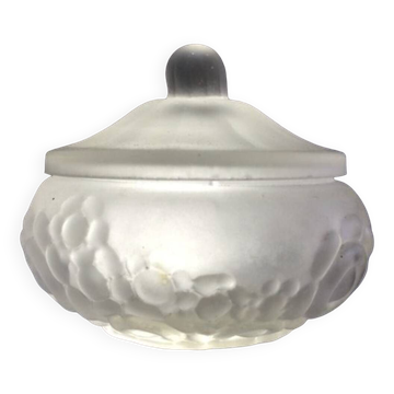 Art deco molded glass candy box / powder box - kr