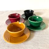 Colorful vintage mugs