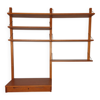 Rival Scandinavian shelves & wall secretary by Kjell Riise, 1960s