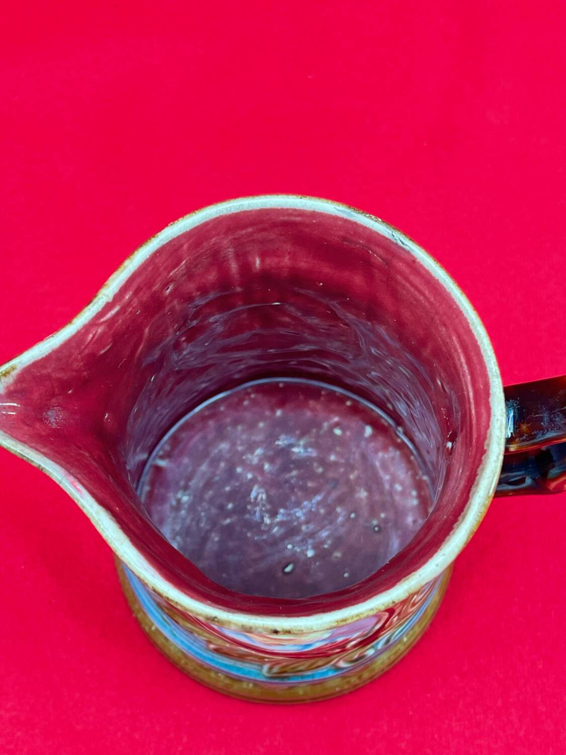 Pichet Art Nouveau en barbotine belge Wasmuel, XIXe siècle