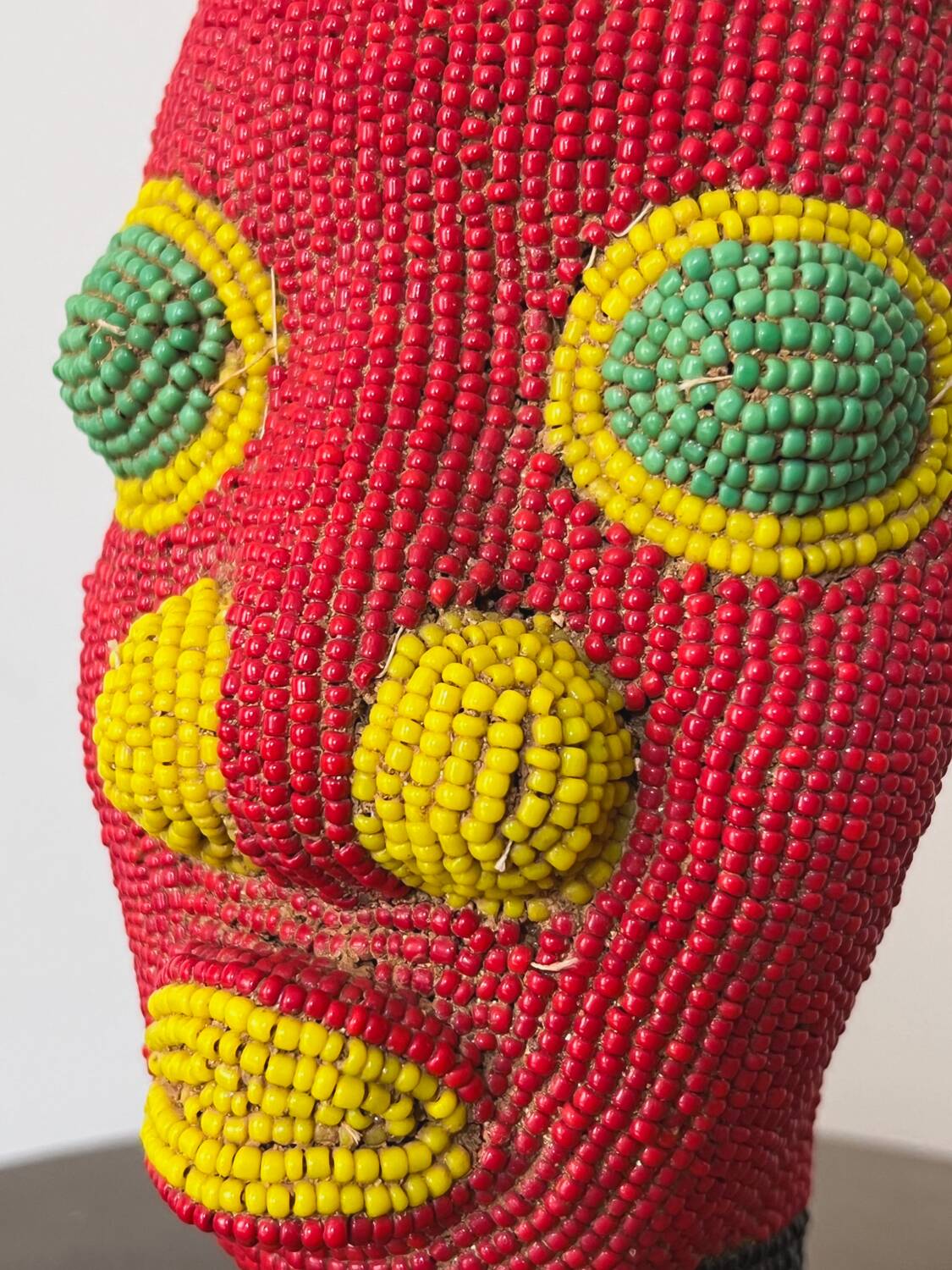 Bamileke beaded terracotta head (Cameroon)