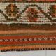 Brick Red Geometric Style Turkish Oushak Runner Rug, 90x340 Cm