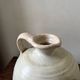 Wabi-sabi amphora vase in off-white and glazed, France circa 1970.