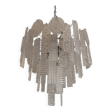 Art Deco Murano Glass Style Chandelier Clear Italian Sputnik Art by SimoEng