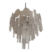 Art Deco Murano Glass Style Chandelier Clear Italian Sputnik Art by SimoEng