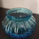 Blue blown glass candy box