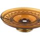 Art Deco large orange glass centerpiece / vide-poche, Italy 1940s