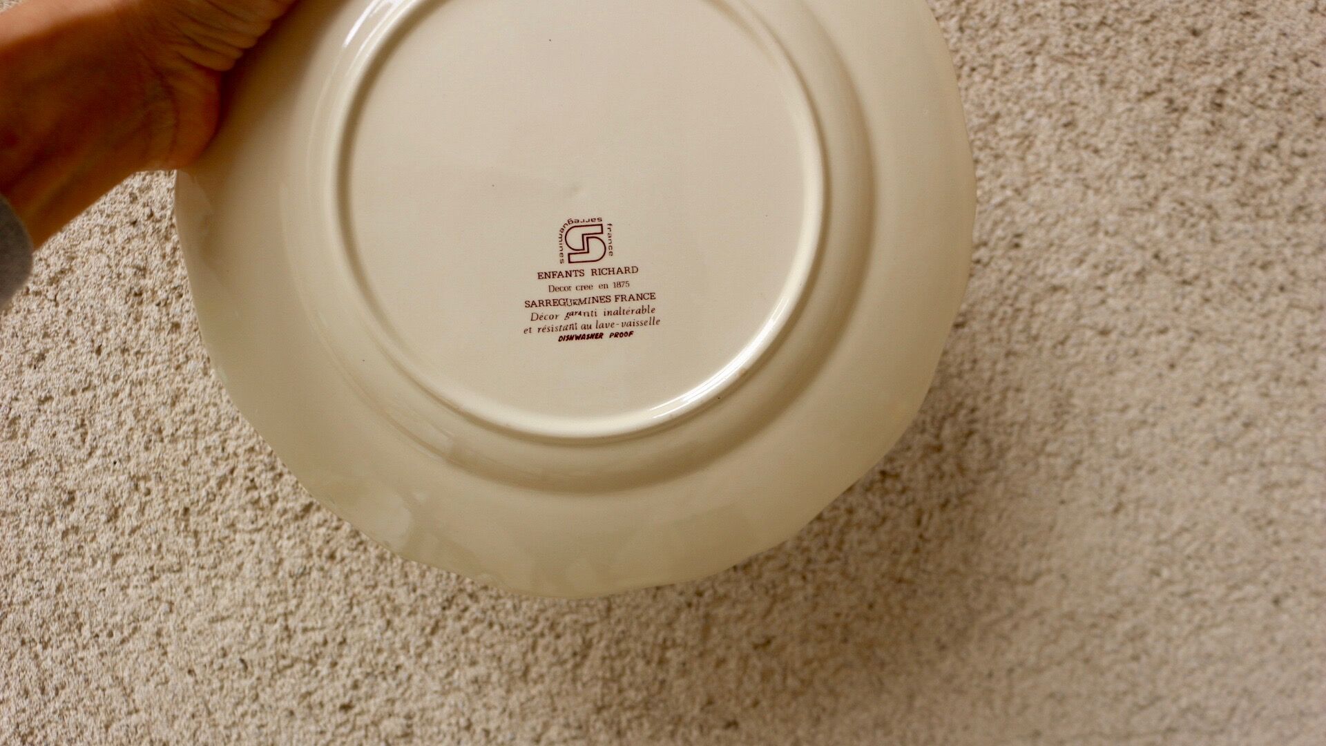 Plates children richards, sarreguemines