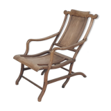 Chaise longue chinoise  du 19ème siècle en bois massif