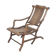 Chaise longue chinoise  du 19ème siècle en bois massif
