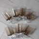 7 vintage stemmed glasses in smoked glass