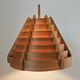 Rare Midcentury Large Wooden Pendant, Hans-Agne Jakobsson, Sweden, 1960s
