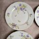 Set of 12 dessert plates in Limoges porcelain GDA France – floral design