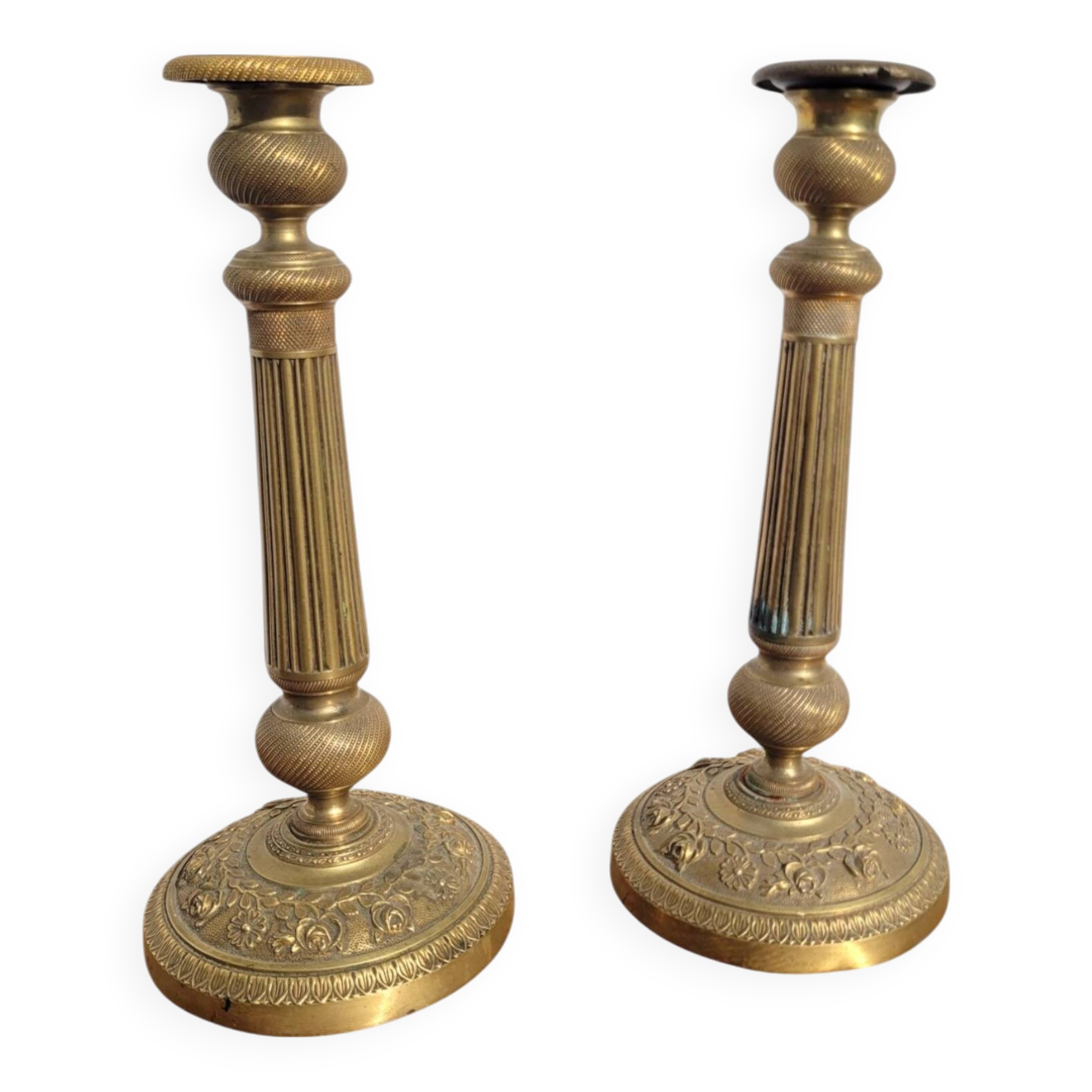 Pair of 19th century Neoclassical candlesticks