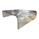 Large glass coffee table – fiam style, vintage