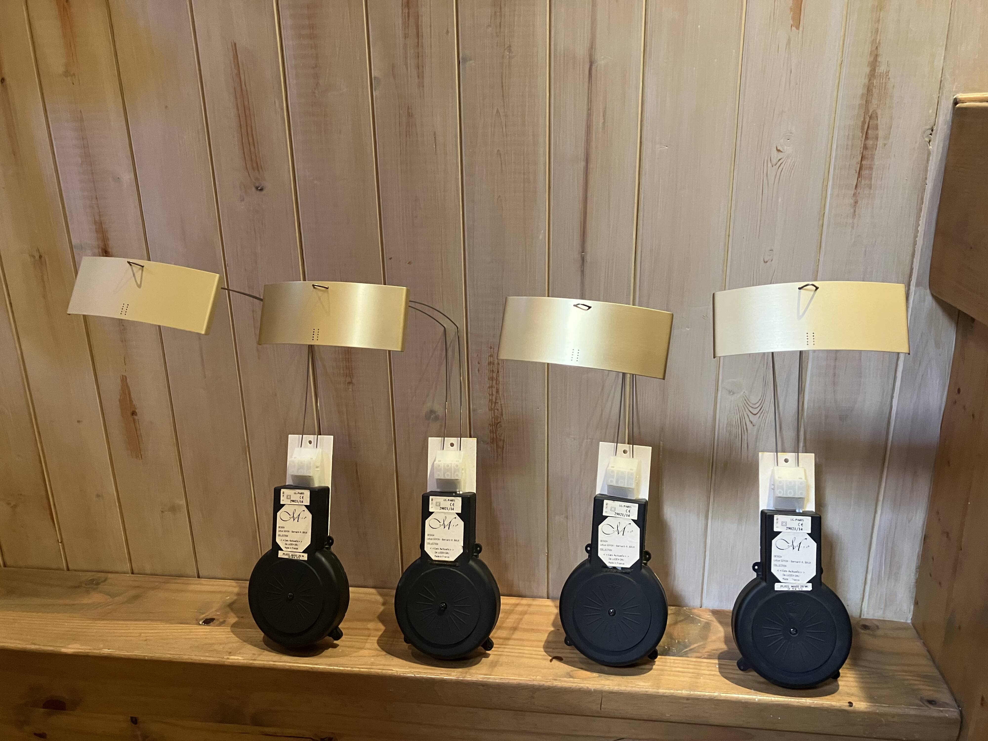 4 wall sconces "Maestro" – Lucien Gau – Design Lotus Goyon & B.A.