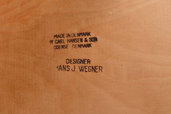 Chaises de salle à manger Hans Wegner x4. Carl Hansen, Danemark. 1962