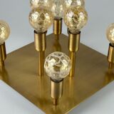 60s 70s ceiling lamp Sölken Leuchten Germany in brass