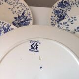 Assiette terre de fer Creil et Montereau décor primevère XIX