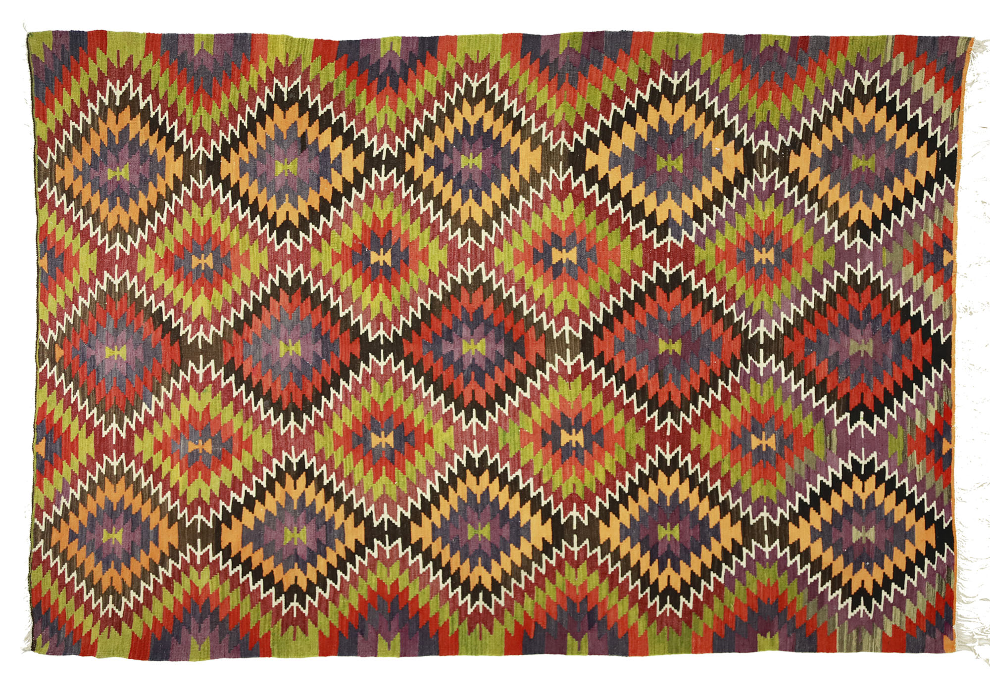 Anatolian handmade kilim rug 292 cm x 206 cm