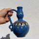 Small ethnic blue ceramic jar / vase
