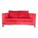 Canapé rouge en velours entièrement rénové