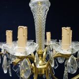 Crystal bronze chandelier.