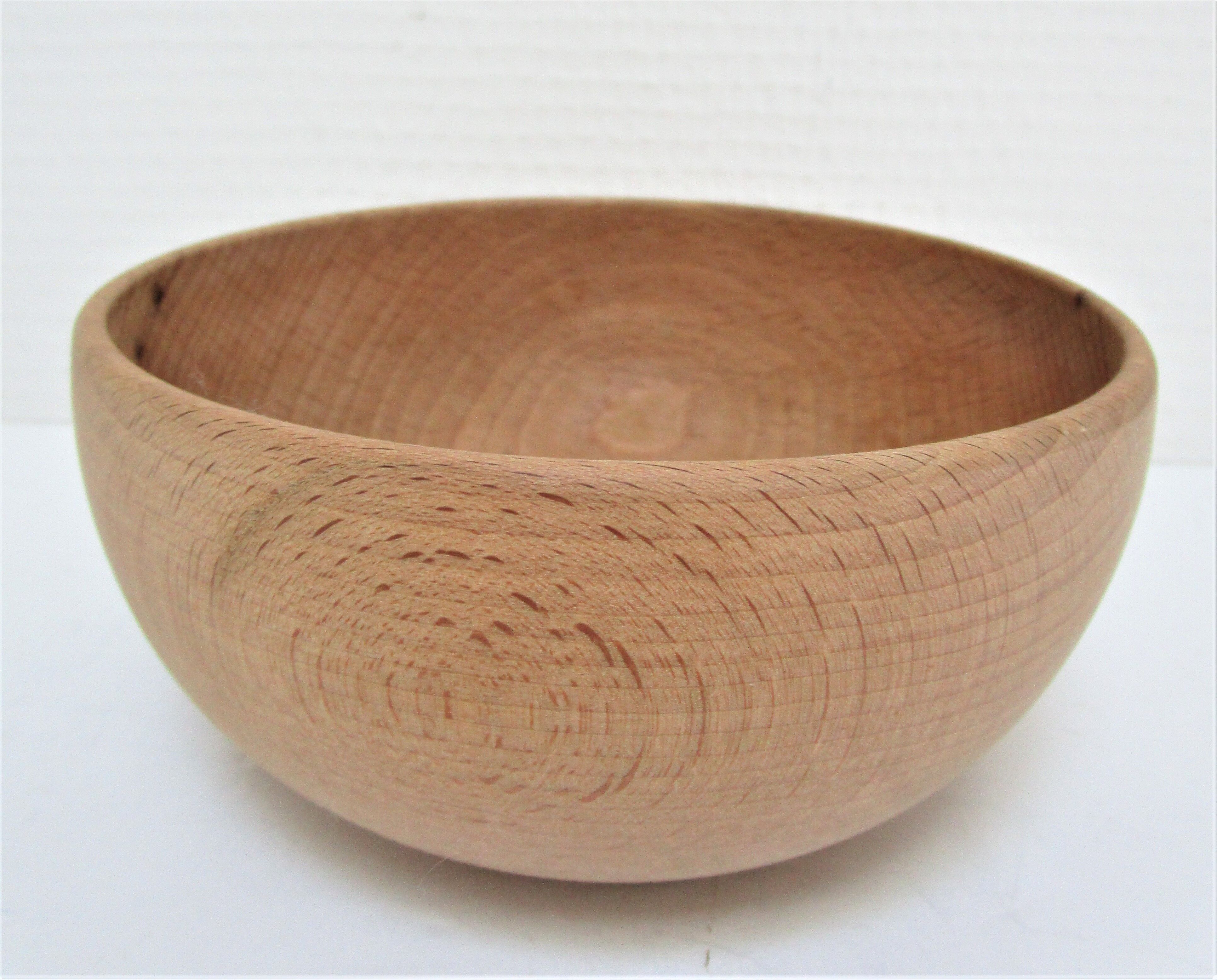 Three bowls solid wood turned patinated vintage
