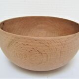 Three bowls solid wood turned patinated vintage