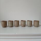 Set of 6 stoneware egg cups