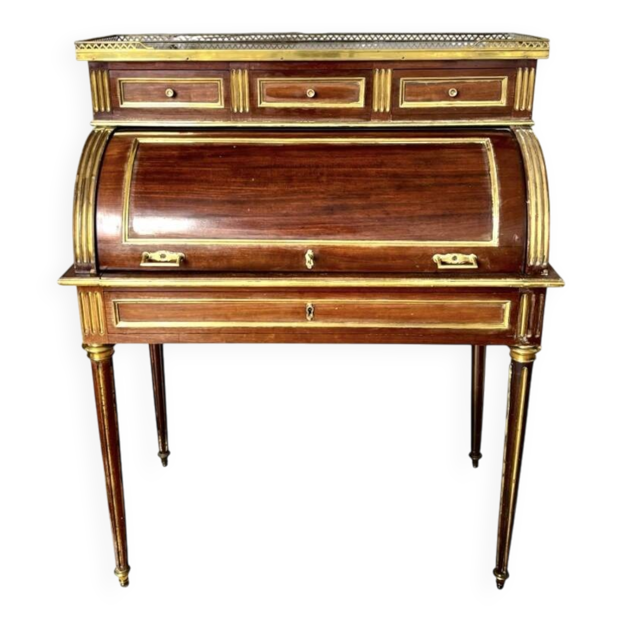 Louis XVI style cylinder desk
