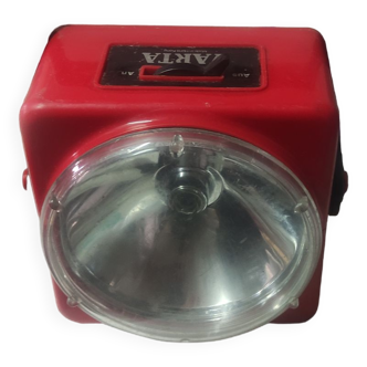 Vintage Red Varta lamp