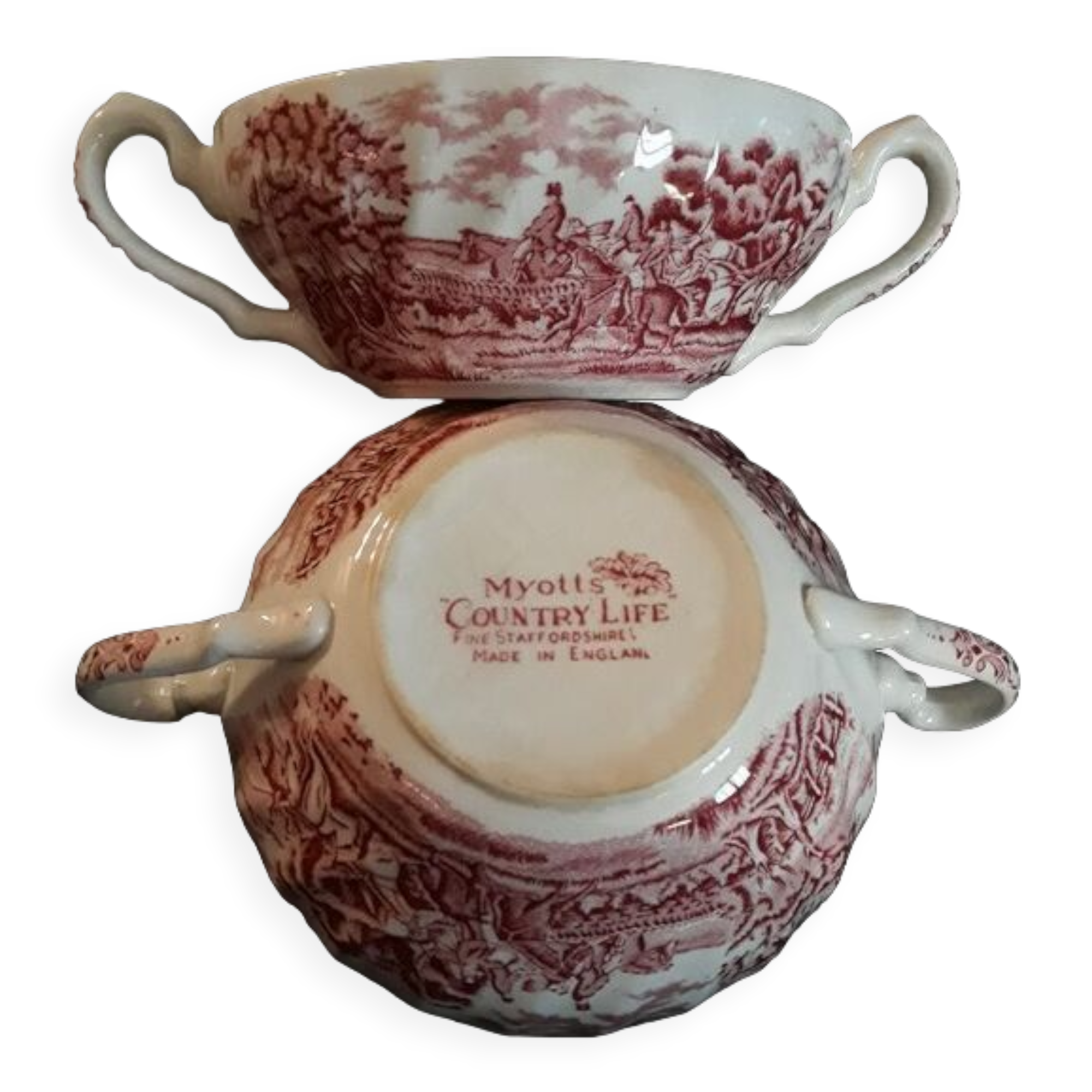 Duo de tasses dites " trembleuses " années 80, Angleterre