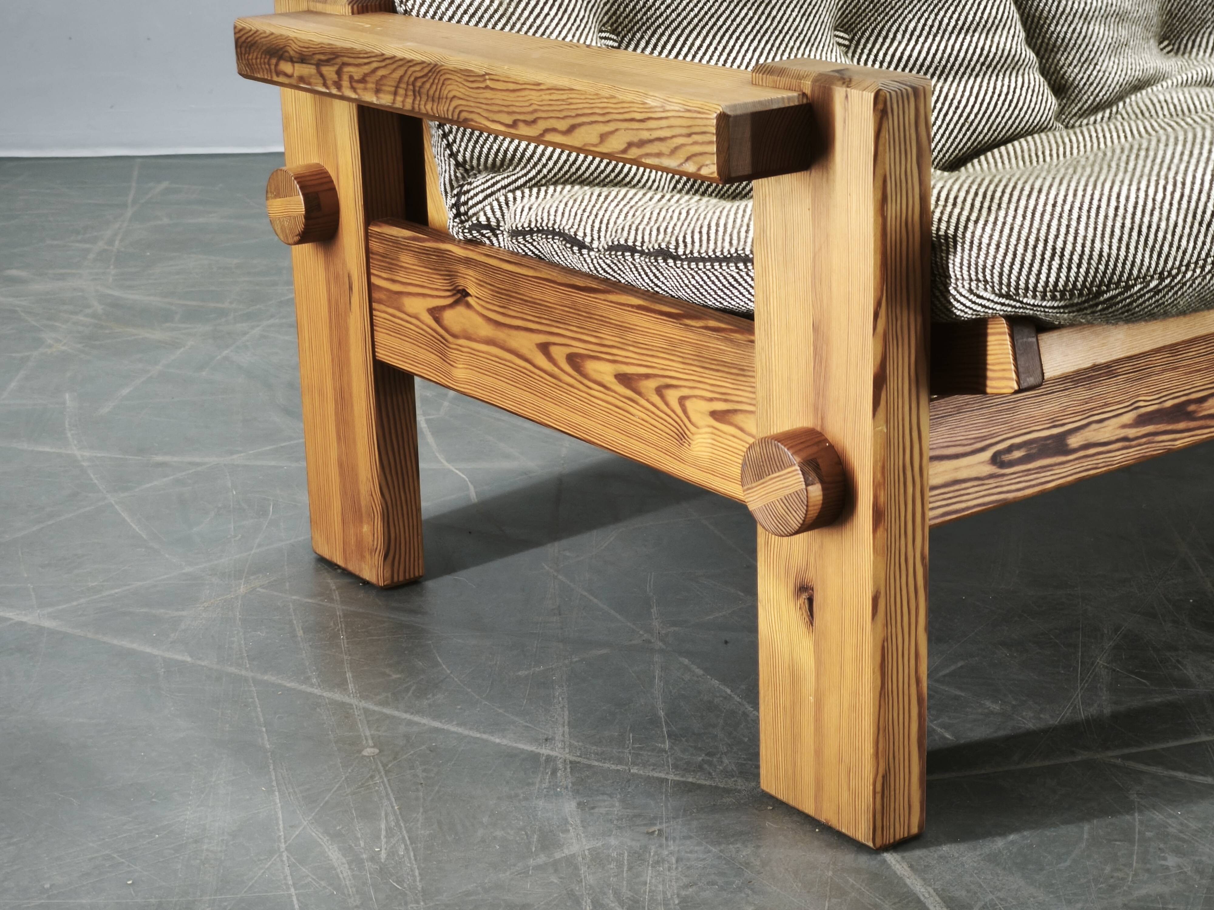 Yngve Ekström Dymling Three-Seater Pine Sofa for Swedese, 1970s