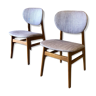 Paire de chaise de van Teeffelen avec tissu Kvadrat